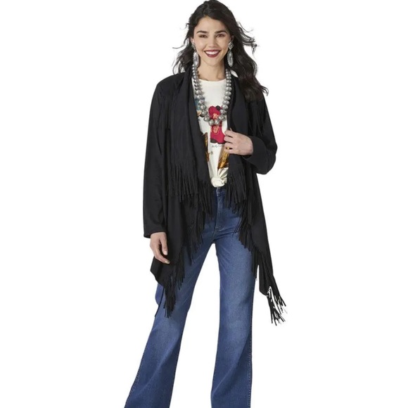 Wrangler Sweaters - Wrangler fringe duster cardigan